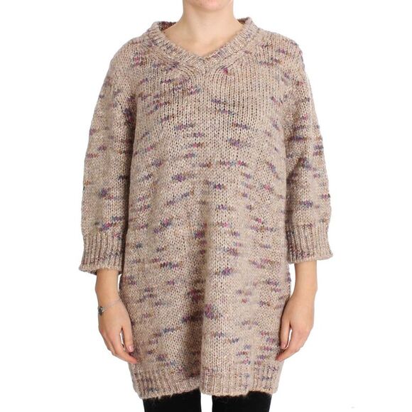 PINK MEMORIES Multicolor Knitwear Pullover Sweater Women Beige Sweaters - Picture 1 of 6